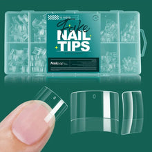 Load image into Gallery viewer, NAILPOP Soft Gel Nail Tips 600PCS Pre-Buff Full Cover Coffin Almond Oval Shaped Nail Extenison Tips Half Matte Gel X Fake Nails