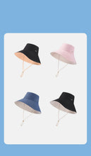 Load image into Gallery viewer, OhSunny Fisherman Hats for Women,Womne's Bucket Sunhat Double-Sided Wearing,UPF50+ Large Brim Hiking Hats with Ponytail Hole
