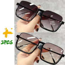 Load image into Gallery viewer, Sunglasses Women Oversize Travel Luxury Brand Design New Drive Semi-Rimless Square Frame Vintage Sun Glasses Ladies Men Unisex