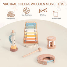 Load image into Gallery viewer, Wooden Baby Montessori Toys Musical Rattle Instruments Xylophone Percussion Sensory Rattle Toys Educational for Baby Toys Gifts