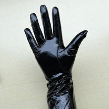 Load image into Gallery viewer, Long Gloves For Women Spring Winter Male Patent Leather Fashion Catwalk Motorcycle Riding Luvas Brilliant Warm Arm Warmer Gants