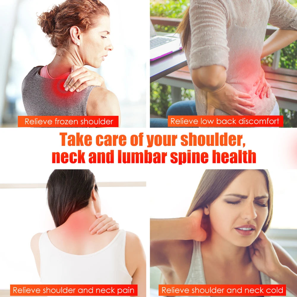 118 Tourmaline Magnetic Therapy Self Heating Shoulder Wrap Back Posture Corrector Belt Neck Massager Brace Acupoint Stimulator