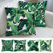 Load image into Gallery viewer, 4Pcs Pillow Case Cushion Cover with Zipper Tropical Plants Print Decorative for Sofa Couch Car Cushion Square Pillowcase NEW