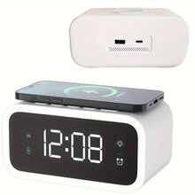 Load image into Gallery viewer, LED Large Screen Wireless Charging Alarm Clock Magnetic Fast Charging, Wireless Clock Charger, dimmable Alarm Clock