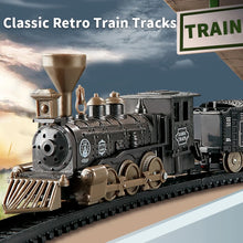 Load image into Gallery viewer, Real electric classic train DIY puzzle assembly track train model children's toy car