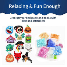 Load image into Gallery viewer, Halloween Diamond Painting Kit For Kids Adult Beginners Cartoon Witch Ghost Pumpkin Cat Halloween Gem Stickers DIY Craft