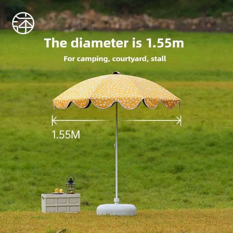 Garden Big Patio Umbrella Windproof Strong, Travel Beach Umbrella, Patio Sun Umbrella UV Protection, Large Camping Umbrellas