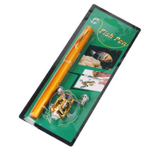 Load image into Gallery viewer, 20cm Portable Pocket Telescopic Mini Fishing Pole Pen Shape Folded Fishing Rod with Reel Wheel Portable Mini Fishing Rod