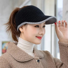 Load image into Gallery viewer, Hats for Women Autumn Winter Sports Empty Top Caps Female Knitted Warm Baseball Cap Fashion Running Golf Sun Hat