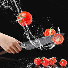 Load image into Gallery viewer, Japanese Kitchen Knife Set Laser Damascus Pattern Stainless Steel Sharp Cleaver Slicing Utility Knives Kitchen Tools