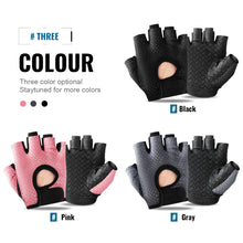Load image into Gallery viewer, Gym Fitness Gloves For Women, Breathable Half Finger Anti-Slip Gloves For Bicycle Cycling Weight Lifting Yoga