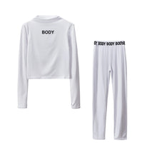 Load image into Gallery viewer, European and N Women's Clothing Hot Cross-border Trade Autumn and Winter Sexy Solid Color Tight Long-sleeved Suit