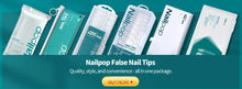 Load image into Gallery viewer, NAILPOP Soft Gel Nail Tips 600PCS Pre-Buff Full Cover Coffin Almond Oval Shaped Nail Extenison Tips Half Matte Gel X Fake Nails