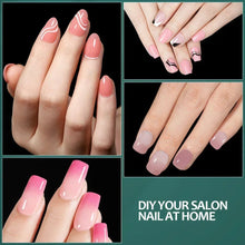 Load image into Gallery viewer, NAILPOP Soft Gel Nail Tips 600PCS Pre-Buff Full Cover Coffin Almond Oval Shaped Nail Extenison Tips Half Matte Gel X Fake Nails