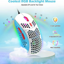 Load image into Gallery viewer, 60% Mechanical Keyboard and Mouse Combo + Tray USB C Cable, RGB LED Backlit Keyboard, Red Switches, 6400 DPI Programmable Mouse