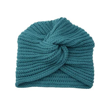 Load image into Gallery viewer, Women's Knitted Turban Hat Bohemia Cashmere Cross Wrap Head Lndian Wool Bonnet Turbante Cap