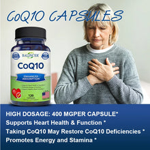 Load image into Gallery viewer, Organic Ultra High Absorption COQ10 Coenzyme Q10 Vascular and Heart Health Blood Pressure Balance Support Energy Brain Function