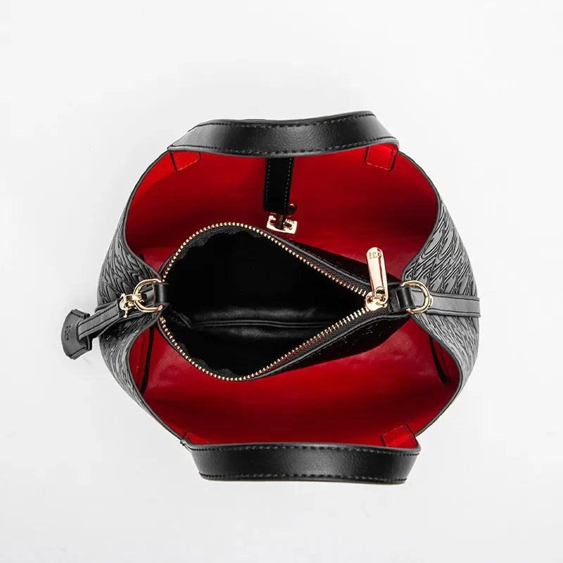 CH Superior Sense of Pure Colour Letter Printing Design Large Capacity Ladies Crossbody Bag High QualityTemperament Tote Bag