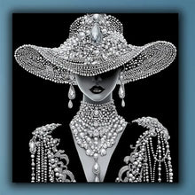 Load image into Gallery viewer, Mysterious Woman DIY Diamond Painting Kit,Full Square Round Acrylic Diamonds Mosaic Craft Art Set Home Decor Gift