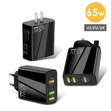 Load image into Gallery viewer, 65W Charger Type C Fast Charging QC3.0 For iPhone 14 13 12 Pro Max Huawei Xiaomi Samsung POCO Tablet USB C Charger PD Adapter