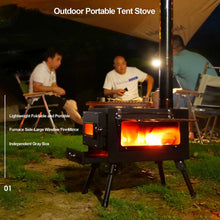 Load image into Gallery viewer, Outdoor Wood Stove Folding Stoves Fire Wood Heater For Winter Portable Barbecue Stove Grill For Camping Accessories