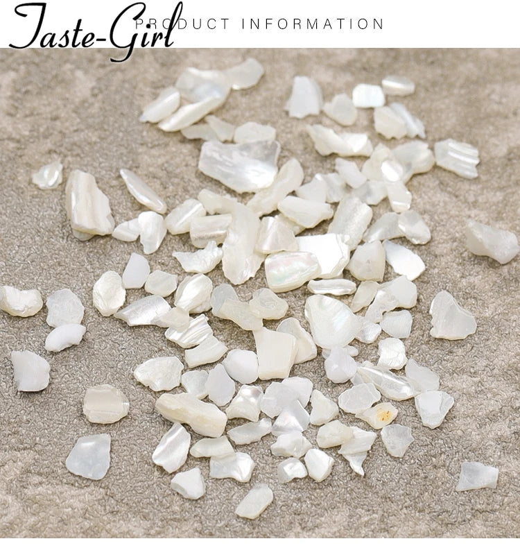 1 Pot Nails Abalone Shell Fragments Texture Natural Sea Shell 3d Charm Nail Art Decoration Slice DIY Beauty Salon Tools new