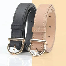 Load image into Gallery viewer, Women's Belt Fashion Pin Buckle Thin Belt Genuine Luxury Soft Belt Women With Cargo Pants Jeans Windproof Belt Pu Leather Belt