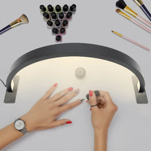 Load image into Gallery viewer, LED Half Moon Light Adjust Brightness 3000K‑6000 Half Moon Desk Lamp for Nail Art, Facial Spa, Skincare, Lash Extensions