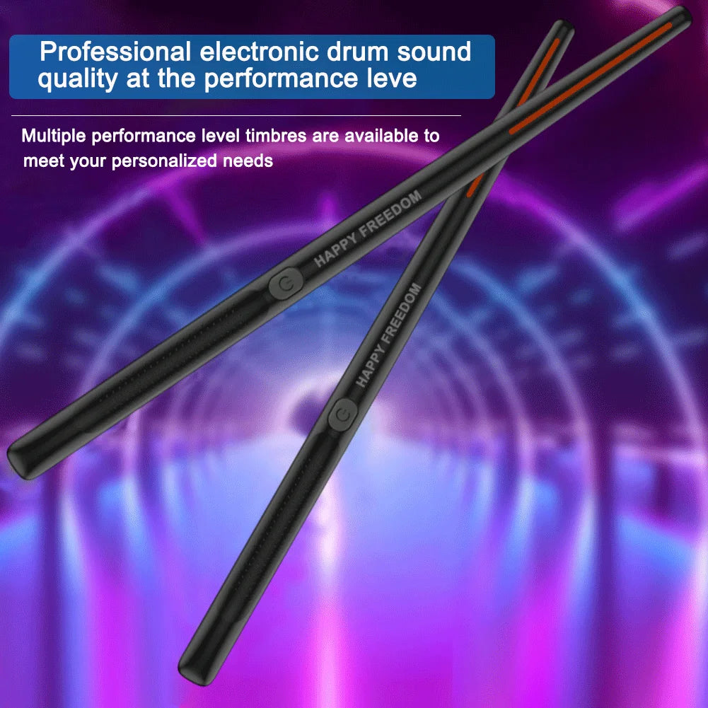 Electric Air Drumsticks Portable Air Drum with Drumsticks Professional Smart Electronic Drum Set for Beginners Children Adults