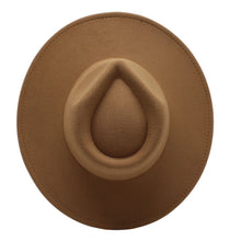 Load image into Gallery viewer, Womens Felt Hat Fedoras Big Brim Hats for Women British Style Vintage Church Hats Lady Flat Brim White Jazz Cap
