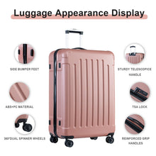 Load image into Gallery viewer, ZHUISHU Luggage 3 Piece Sets with Spinner Wheels ABS+PC Lightweight Travel Luggage Bags Sets for Holidays