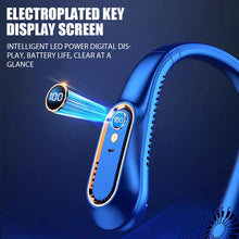 Load image into Gallery viewer, Hanging Neck Fan Digital Display Power Ventilador Bladeless Neckband Fan Portable Mini Air Cooler USB Rechargeable Electric Fans