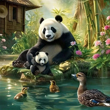 Load image into Gallery viewer, Panda and Baby Diamond Painting Animal Cartoon New Arrival DIY Mosaic Duck Full Square Round Diamond Embroidery Child Hobby