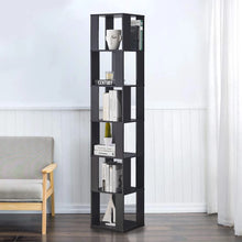Load image into Gallery viewer, 190cm Rotatable 6 Tier Slim Bookcase Corner Cabinet Shelf Living Room Bedroom BookShelf