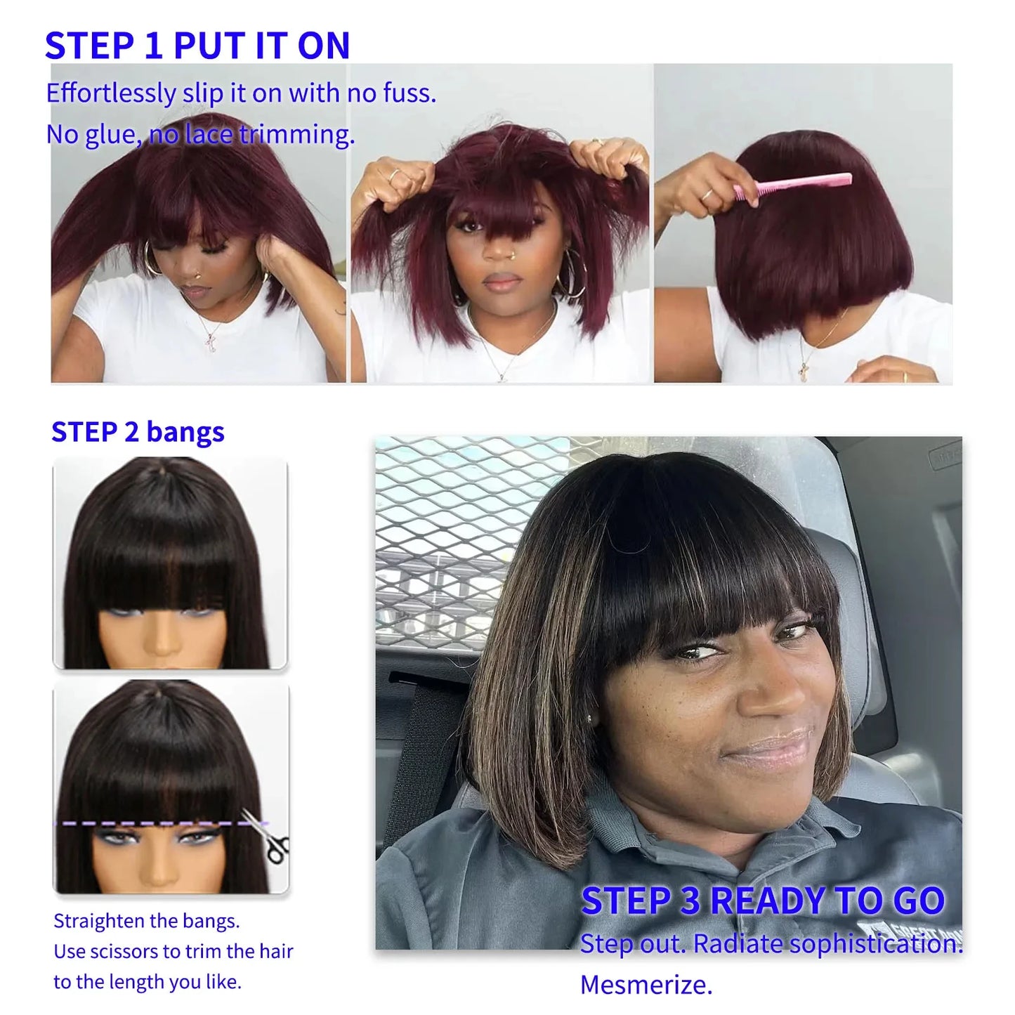 Short Ombre Honey Blonde Bob Wigs Human Hair Honey Brown Straight Human Hair Wigs Lace Part 1B30 Brown Wigs for Black Women