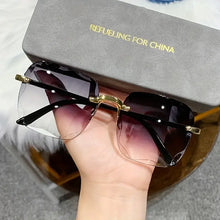 Load image into Gallery viewer, Square Rimless Sunglasses Women Luxury Brand Designer Summer Red Glasses Fashion Sun glasses For Men UV400 Shades Oculos