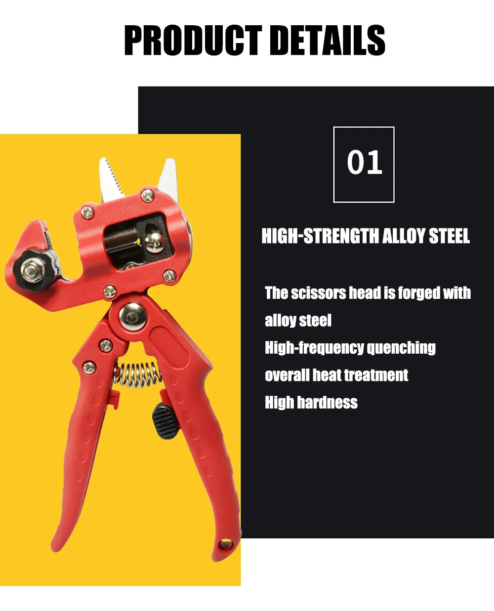 Garden Grafting Tool Multi-Function Seedling Fruit Tree Grafting Shears Farming Pruning Grafting Machine Budding with Toolbox