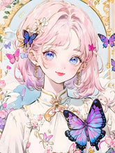 Load image into Gallery viewer, 5D Diamond Painting Anime Girl DIY Cartoon Cross Stitch Full Square Round Diamond Mosaic Embroidery Art Home Decoration Gift