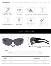 Load image into Gallery viewer, Fashion Sunglasses for Women Men Trendy Shield Wrap Around Sunglasses Oversized Fashion Frameless Sun Glasses