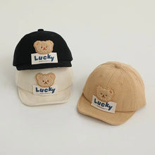 Load image into Gallery viewer, Kids Baby Boy Baseball Cap Cartoon Bear Embroidery Summer Trucker Hat Beach Sun Hat for Toddler Newborn Outdoor
