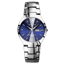 Load image into Gallery viewer, Relogios Masculino Tungsten Steel Black Watch for Men Clock Male Luminous Quartz Wristwatch Date Week Waterproof Student Watches