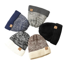 Load image into Gallery viewer, New Unisex Two-Tone Winter Hats Add Fur Lined Men And Women Fashion Warm Beanie Cap Casual Winter Knitted Hats