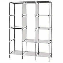 Load image into Gallery viewer, 71" Portable Clothes Storage Closet Organizer Wardrobe Rack Shelves Fabric Steel