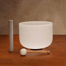Load image into Gallery viewer, 8 Inch 432hz Singing Bowl with 2 Sticks Chakra Quartz Sound Bowls Yoga Meditation Instruments Nepal Crystal Bowls Sound Healing