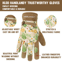 Load image into Gallery viewer, HANDLANDY Gardening Gloves for Women, Breathable Ladies Leather Garden Yard Gloves Best Gift for Gardeners