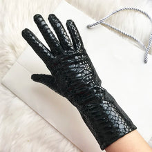 Load image into Gallery viewer, Long Gloves For Women Spring Winter Male Patent Leather Fashion Catwalk Motorcycle Riding Luvas Brilliant Warm Arm Warmer Gants