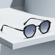 Load image into Gallery viewer, 2025 New Vintage Sunglasses for Women Modern Fashionable Octagonal Glasses with Black Lenses Golden Edging Sun Glasses UV400