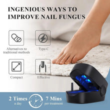 Load image into Gallery viewer, Nail Fungus Cleaning Light Device for Onychomycosis USB Charge 905nm Infrared Light 470nm Blue Light NailSalon Nail Fungus Laser