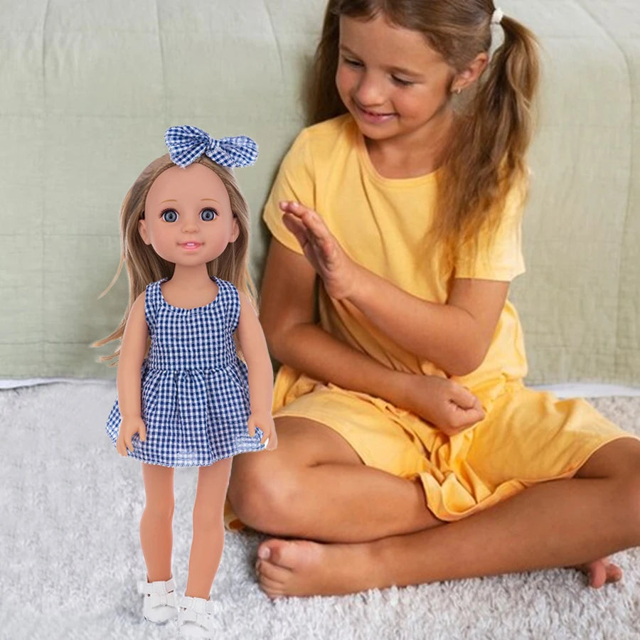 15Inch&38Cm Pop Doll Clothes Dress Set Top Short Skirt For American Reborn Baby Doll Clothing Camera Accessories Girl's Toys
