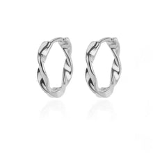 Load image into Gallery viewer, Elegant Round Earrings for Women Girls Luxury Stainless Steel Hoop Earrings Vintage Wedding Engagement Aesthetic Jewerly aretes